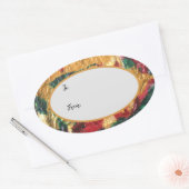 Weihnachtsgeschenketikett Ovaler Aufkleber (Umschlag)