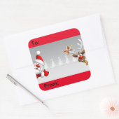 Weihnachtsgeschenketikett Quadratischer Aufkleber (Umschlag)