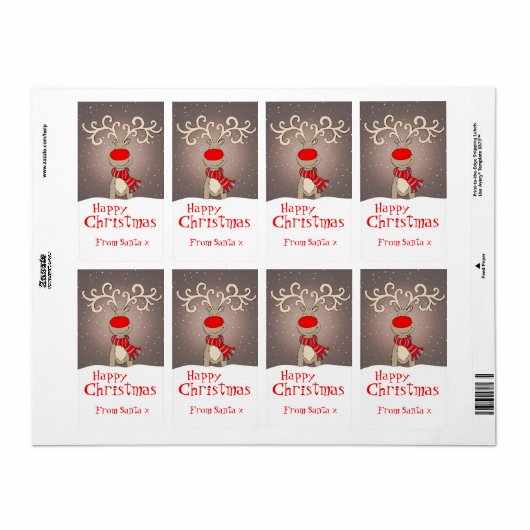 Weihnachtsgeschenketiketten grau (Vorne)