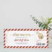 Weihnachtsgeschenkgutschein Einladung (Stehend Vorderseite)