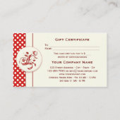 Weihnachtsgeschenkgutschein für Feiertage Rabattkarte (Rückseite)