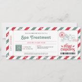 Weihnachtsgeschenkgutschein für Wellness-Center Einladung (Vorderseite)