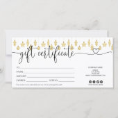 Weihnachtsgeschenkgutschein Gold (Vorderseite)