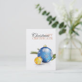 WeihnachtsGeschenkgutschein Rabattkarte (Stehend Vorderseite)