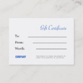 WeihnachtsGeschenkgutschein Rabattkarte (Rückseite)