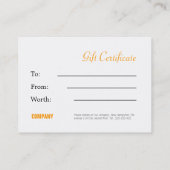 WeihnachtsGeschenkgutschein Rabattkarte (Rückseite)