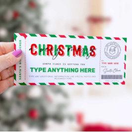Weihnachtsgeschenkgutschein Vorlage für Kinder