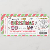 Weihnachtsgeschenkgutschein Vorlage für Kinder (Vorne/Hinten)