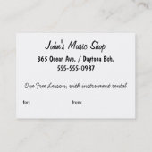 Weihnachtsgeschenkgutscheine von Snowman Rabattkarte (Rückseite)