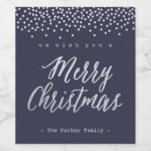 Weihnachtsgeschenkidee Weinflasche personalisiert Weinetikett (Einzelnes Label)