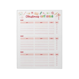 Weihnachtsgeschenkideen Shopping List Notepad Notizblock