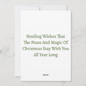 Weihnachtsgeschenkkarte Feiertagskarte (Rückseite)