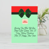 Weihnachtsgeschenkkarte Feiertagskarte (Stehend Vorderseite)