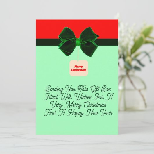 Weihnachtsgeschenkkarte Feiertagskarte (Stehend Vorderseite)