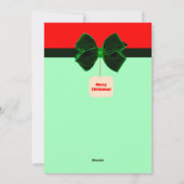 Weihnachtsgeschenkkarte Feiertagskarte (Rückseite)