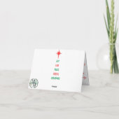 Weihnachtsgeschenkkarte Feiertagskarte (Rückseite)