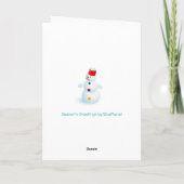 Weihnachtsgeschenkkarte Feiertagskarte (Rückseite)