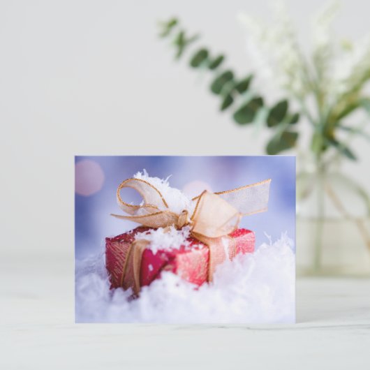 Weihnachtsgeschenkkarte Feiertagspostkarte (Stehend Vorderseite)