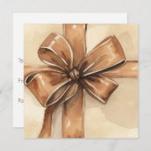 Weihnachtsgeschenkkarte für Aquarellen Ankündigung (Vorne/Hinten)