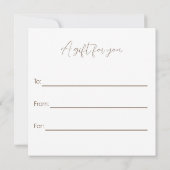 Weihnachtsgeschenkkarte für Aquarellen Ankündigung (Rückseite)