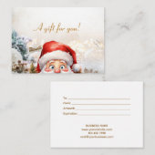 Weihnachtsgeschenkkarte Mitteilungskarte (Vorne/Hinten)