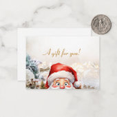 Weihnachtsgeschenkkarte Mitteilungskarte (Vorderseite/Rückseite Beispiel)