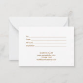 Weihnachtsgeschenkkarte Mitteilungskarte (Rückseite)