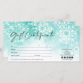 Weihnachtsgeschenkkarte Schnee (Vorne/Hinten)