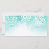 Weihnachtsgeschenkkarte Schnee (Rückseite)