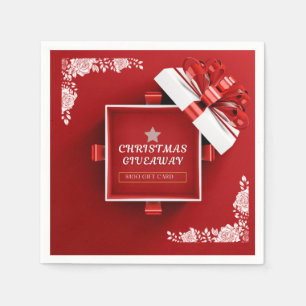 Weihnachtsgeschenkkarte Serviette