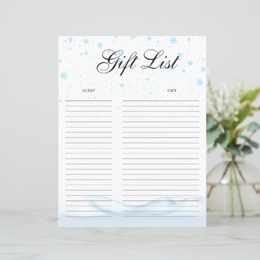 Weihnachtsgeschenkliste (Stehend Vorderseite)