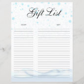 Weihnachtsgeschenkliste (Vorderseite)