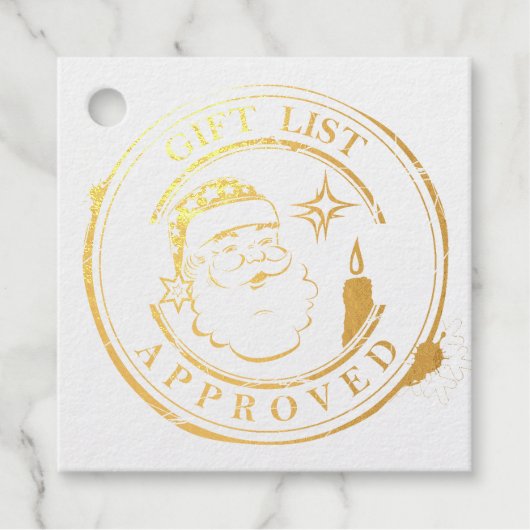 Weihnachtsgeschenkliste des Weihnachtsmanns - Gene Geschenkanhänger (Vorderseite)