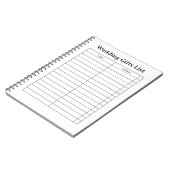 Weihnachtsgeschenkliste Notizblock (Linke Seite)
