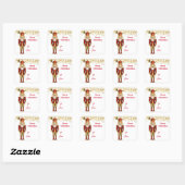 Weihnachtsgeschenkmarke Stickers-Nutcracker Quadratischer Aufkleber (Blatt)