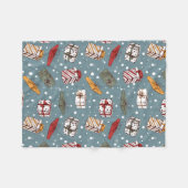 Weihnachtsgeschenkmuster Fleecedecke (Vorderseite (Horizontal))