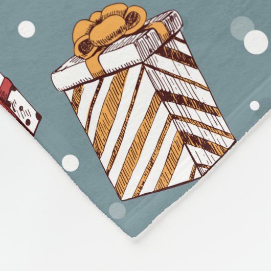 Weihnachtsgeschenkmuster Fleecedecke (Ecke)