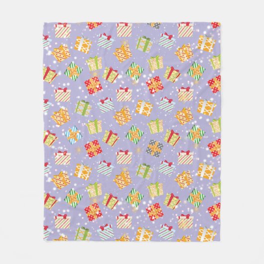 Weihnachtsgeschenkmuster Fleecedecke (Vorderseite)