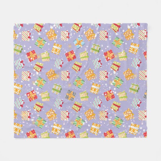 Weihnachtsgeschenkmuster Fleecedecke (Vorderseite (Horizontal))