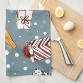 Weihnachtsgeschenkmuster Geschirrtuch (Viertel Falte)
