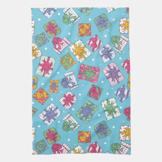 Weihnachtsgeschenkmuster Geschirrtuch (Vertikal)