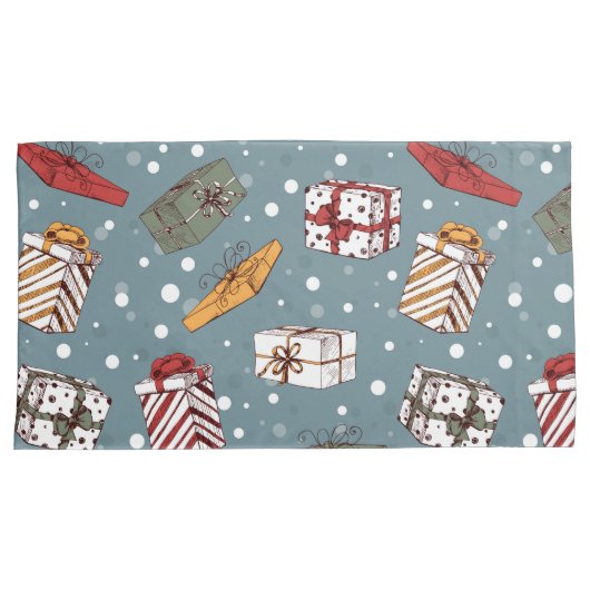 Weihnachtsgeschenkmuster Kissenbezug (Vorderseite-Rechts)