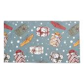 Weihnachtsgeschenkmuster Kissenbezug (Rückseite-Links)