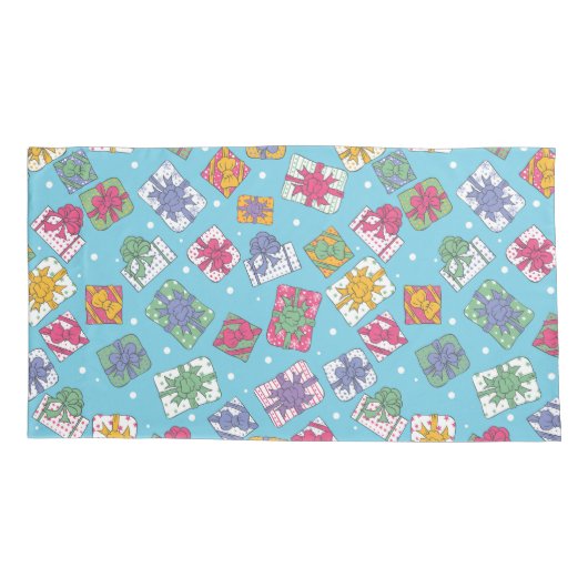 Weihnachtsgeschenkmuster Kissenbezug (Rückseite-Links)