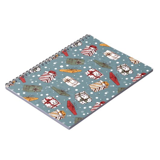 Weihnachtsgeschenkmuster Notizblock (Linke Seite)