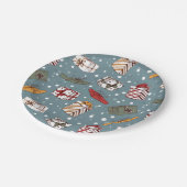Weihnachtsgeschenkmuster Pappteller (Schrägansicht)