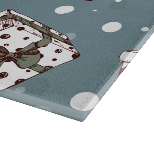 Weihnachtsgeschenkmuster Schneidebrett (Ecke)