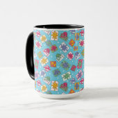Weihnachtsgeschenkmuster Tasse (Vorderseite Links)