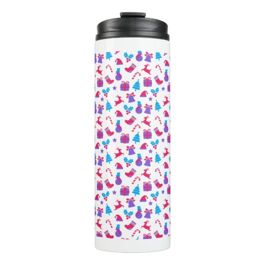 Weihnachtsgeschenkmuster Thermosbecher (Vorderseite)
