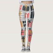 Weihnachtsgeschenkmuster-| Zazzle_Growshop. Leggings (Vorderseite)